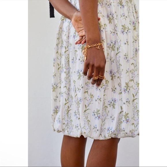 Brock Collection x H&M Lyocell Blend Dress Bow Tie Floral Small - Picture 5 of 11